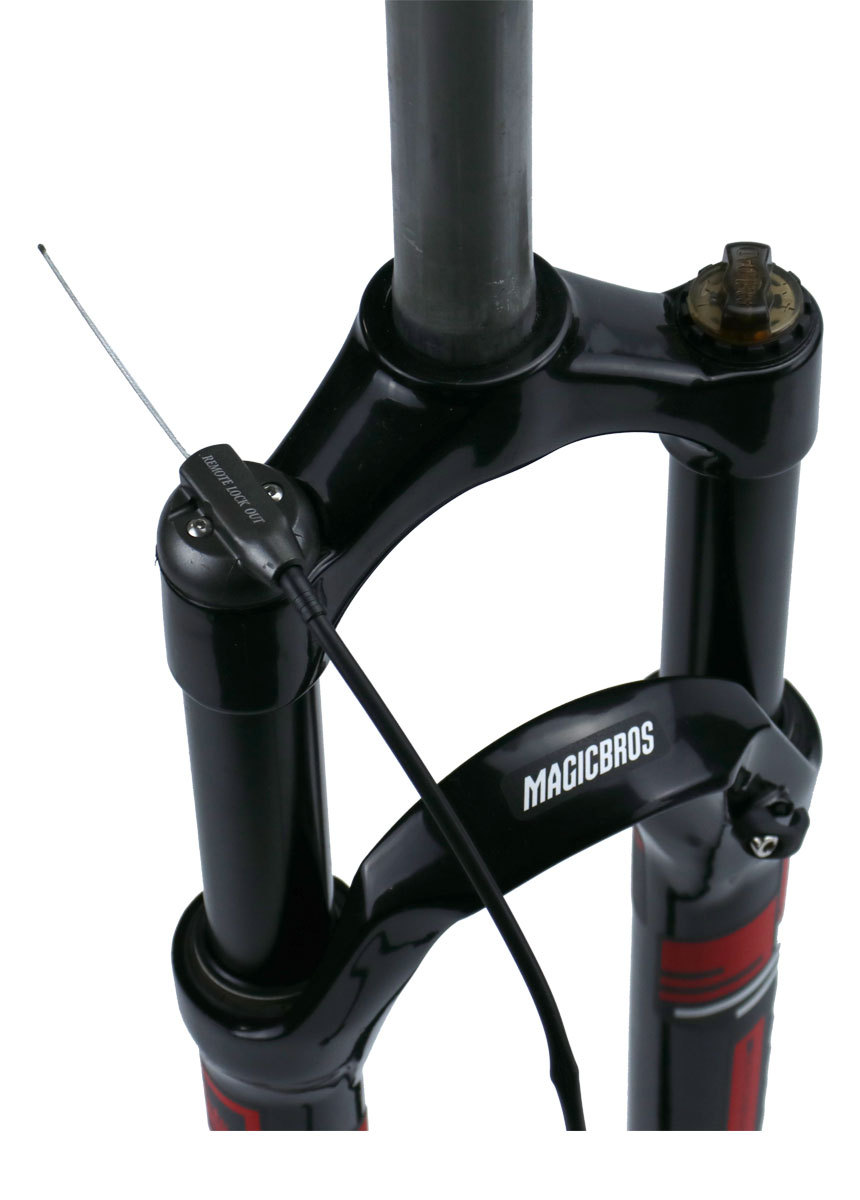 山地车油压前叉27.5/29寸铝合金避震前叉肩控可锁自行车减震器