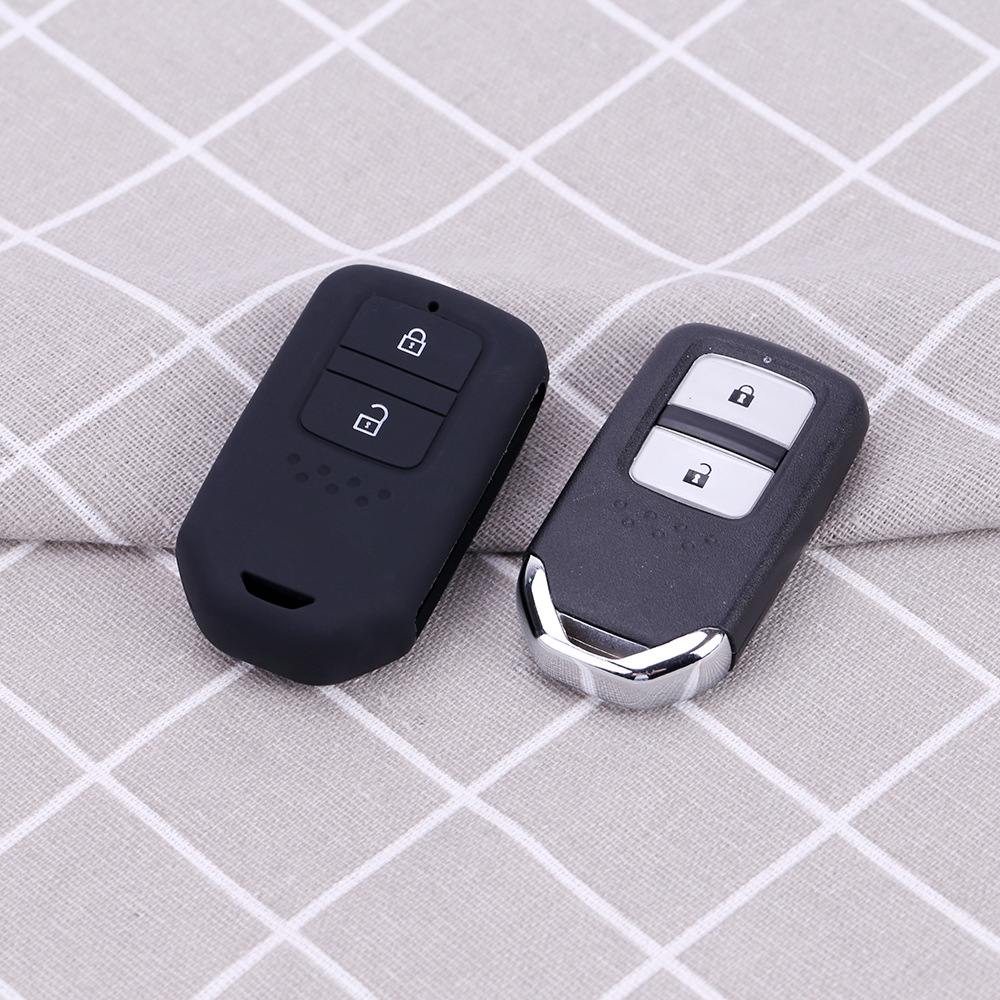 适用本田飞度智能2键硅胶钥匙套cr-v软胶锁匙包life遥控器保护套