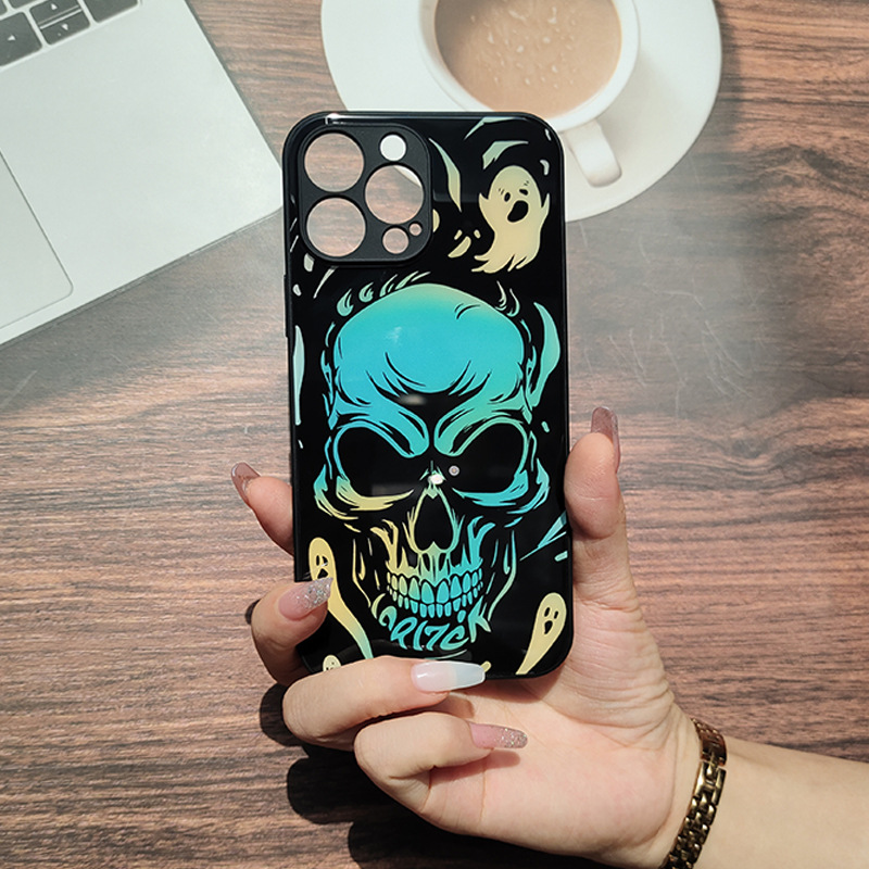 Dark Series Phone Case for Iphone14pro Glass Shell Apple 13 Cool 12pro Trendy Ip11