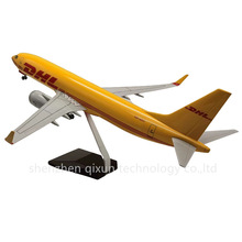 Scale 1:85 47cm B737-800 DHLAir航空飞机模型摆件带轮子