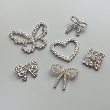蝴蝶结镶钻金属扣水钻纽扣时尚百搭大衣风衣外服装辅料套装饰扣