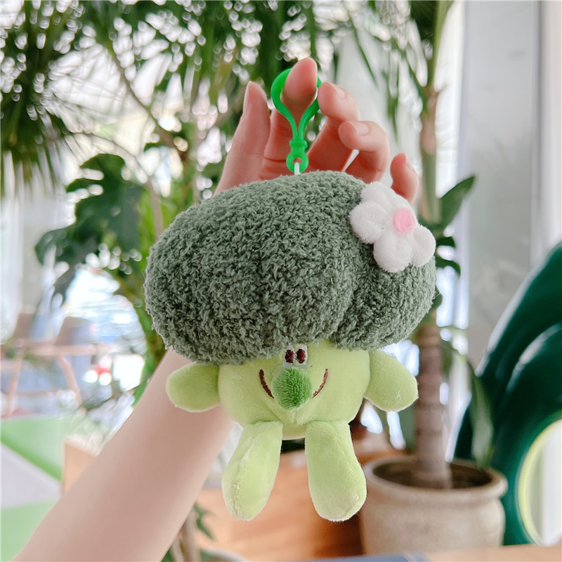 Cute Expression Brocoli Plush Toy Vegetable Doll Prize Claw Doll Wholesale Internet Hot Small Ornaments Gift