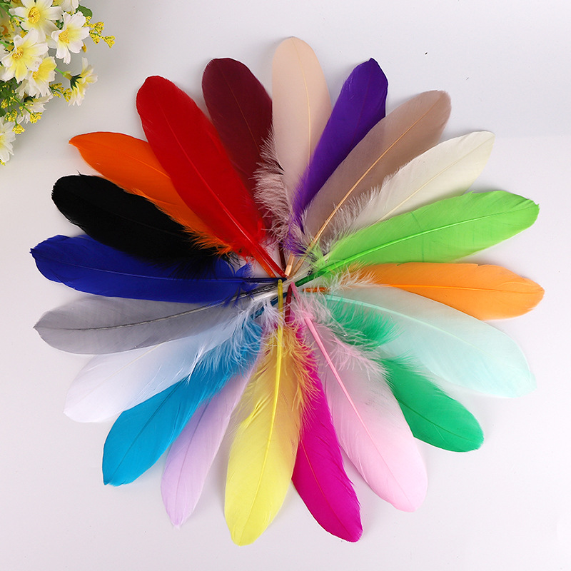 Spot Supply DIY Goose Feather Hard Big Floating Feather Wedding Toddler Decorative Materials by Hand Dreamcatcher Feather