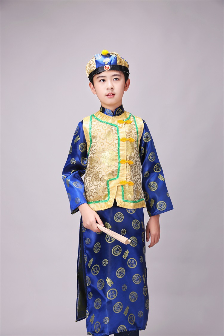 75成交0件古装清朝贝勒阿哥服装成人男童地主少爷王爷员外年会舞台