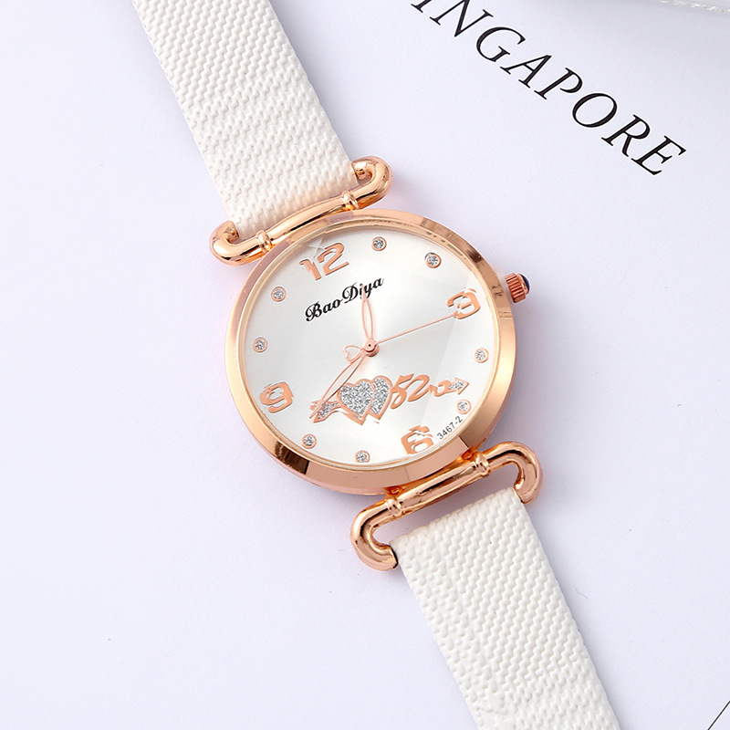 Foreign Trade New 520 Quartz Couple Watch Pure Color All-Matching Student Woven Strap Watch Ladies Gift Watch