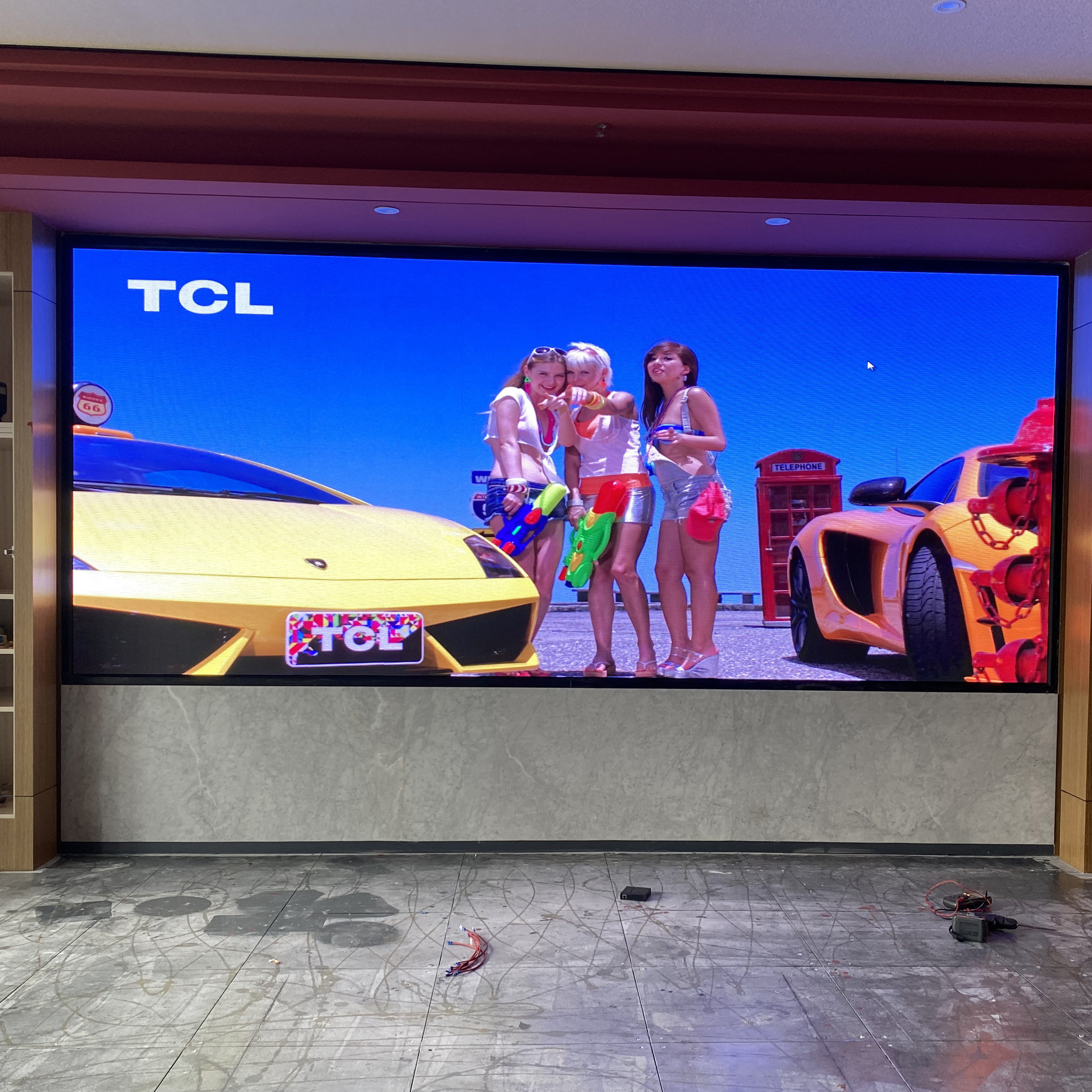 室内led显示屏高清会议室无线投屏大屏幕培训室led电子显示屏