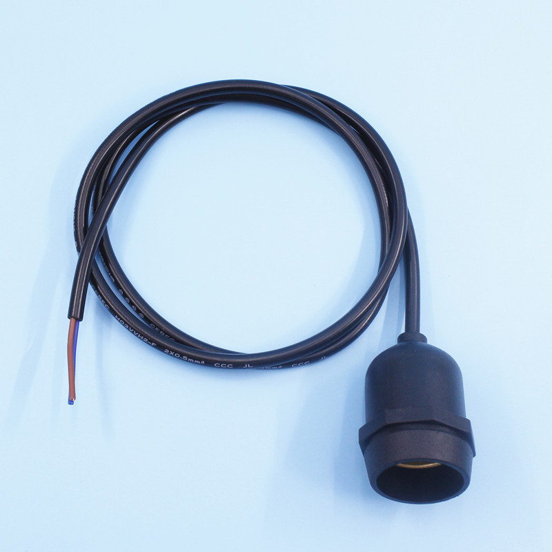 户外防水灯头线地摊庭院花园e27螺口带线灯笼挂灯防水防雨灯头线