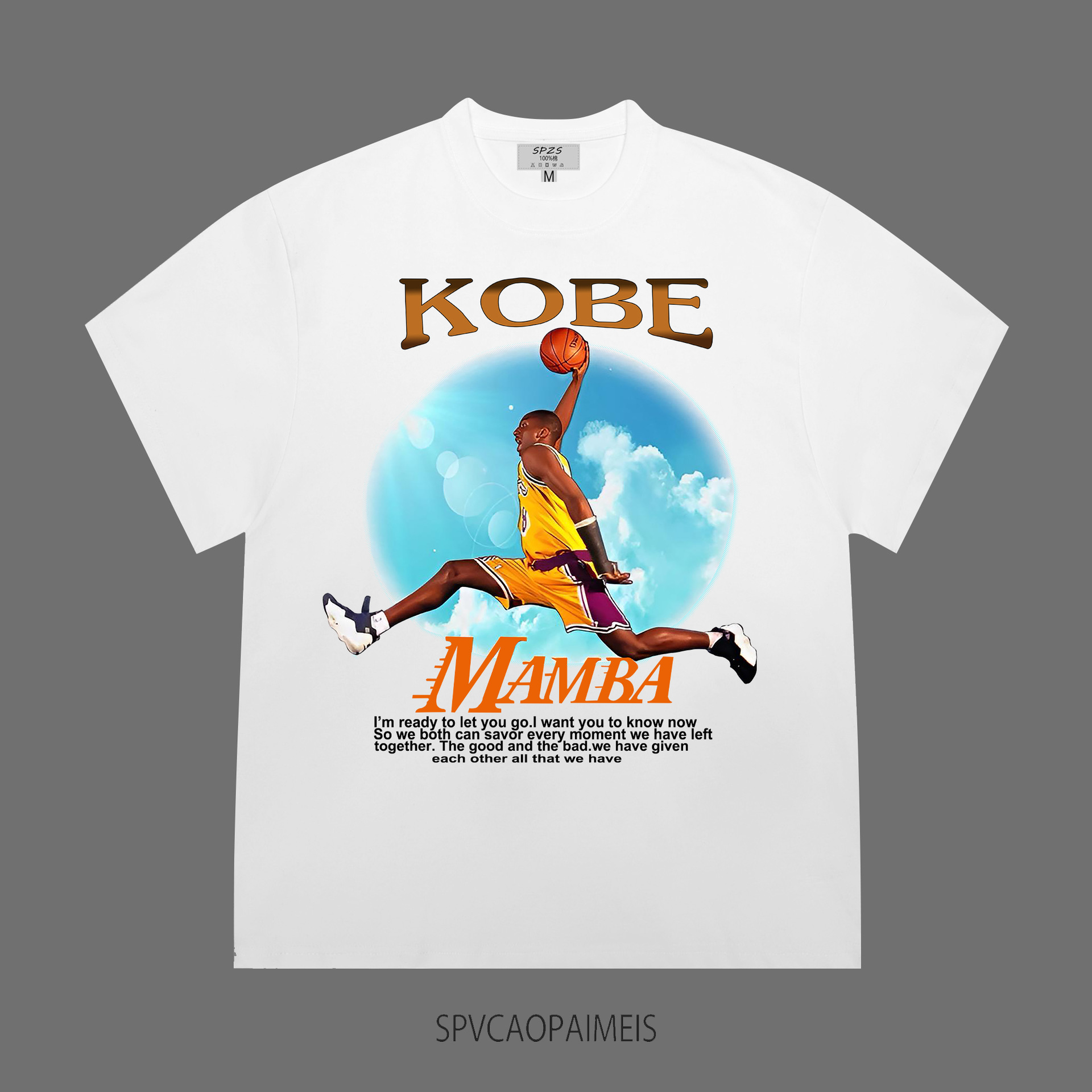 科比湖人缅怀纪念黑曼巴kobe bryant科比3d纪念篮球球衣短袖t恤潮