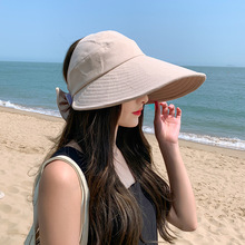 日本UV防晒帽子女韩版百搭遮脸网红渔夫帽防太阳光大檐遮阳空顶帽