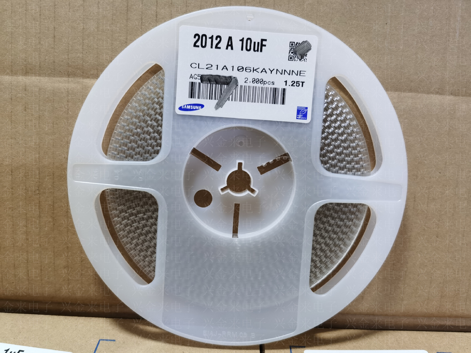 整盘价贴片电容0805 106k 25v 10uf x5r 10% mlcc 陶瓷电容 2k/盘