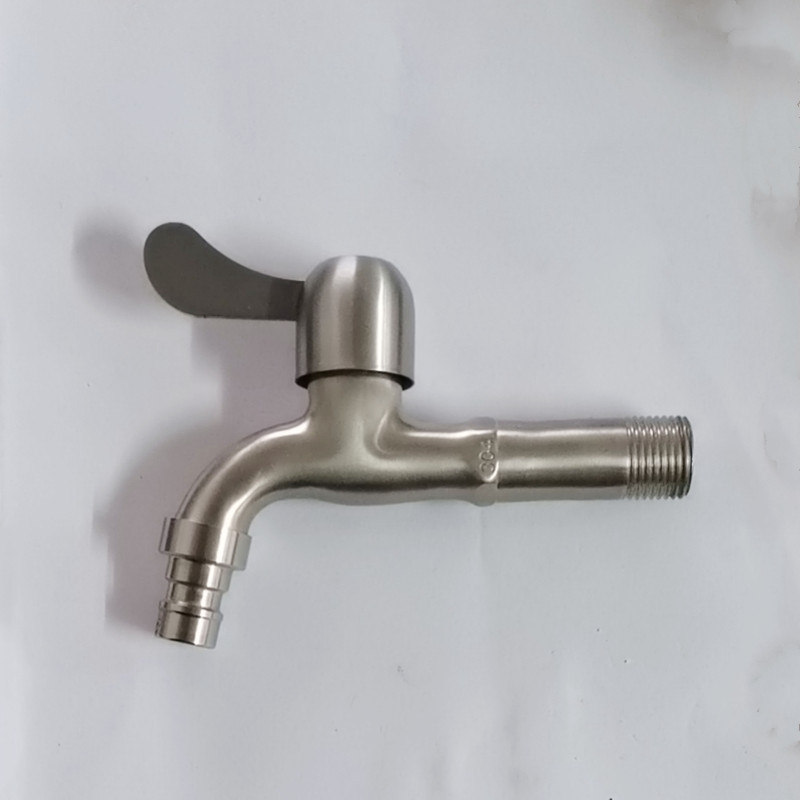 304 Lengthened Stainless Steel Faucet Mini Washing Machine Water Faucet the Mouth of the Nets Kitchen Balcony Mop Pool Small Faucet Water Tap