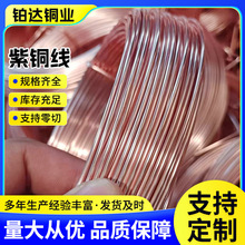 紫铜丝厂家现货切割tu1tu2软硬态纯铜铜线材无氧退火紫铜丝紫铜线