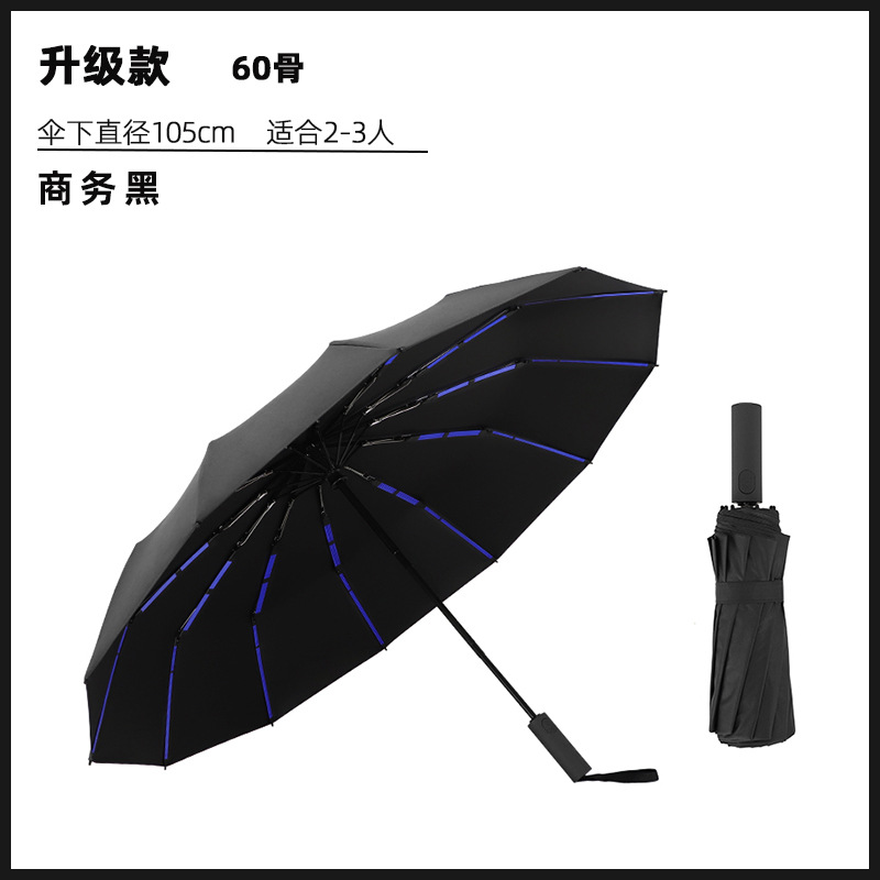 Umbrella Factory in Stock Wholesale 60 Bone Automatic Folding Sun Umbrella Can Be Printed Logo Sun Umbrella One Piece Dropshipping