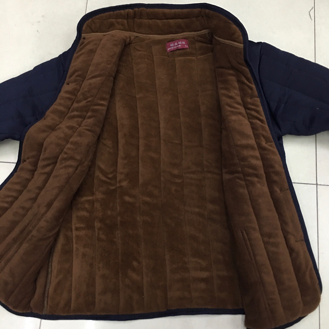 冬季驼绒爸爸装棉衣加绒加厚中老年棉袄男防寒保暖服男士外套