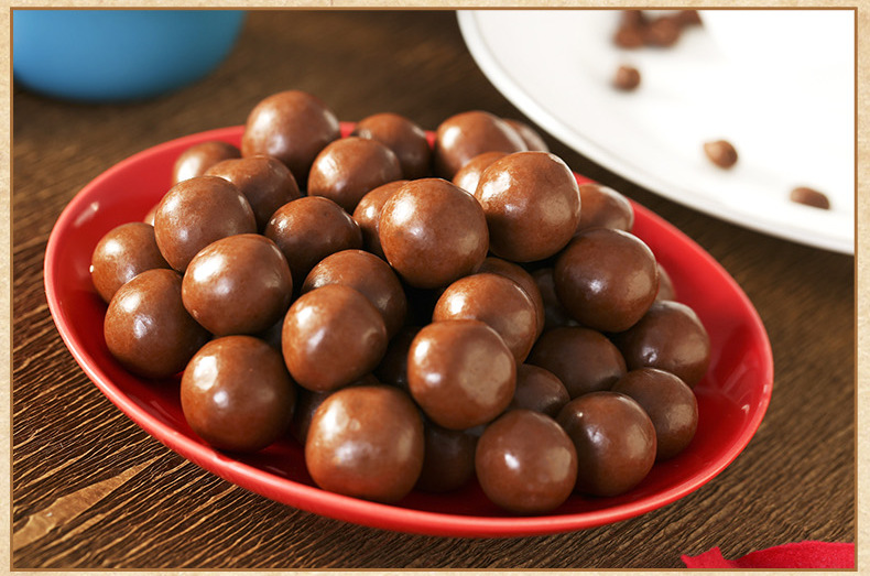 梁丰麦丽素80g/袋 怀旧零食代可可脂巧克力豆袋装办公室休闲食品