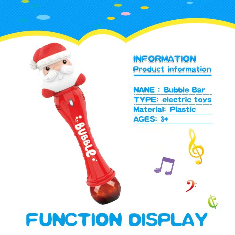 Summer Children's Santa Claus Bubble Machine Magic Bubble Wand Toy Electric Toy