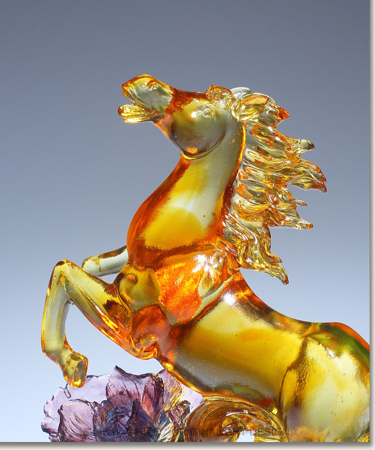 琉璃工艺品生肖马摆件招财新房子乔迁新居礼物实用大气创意艺术品