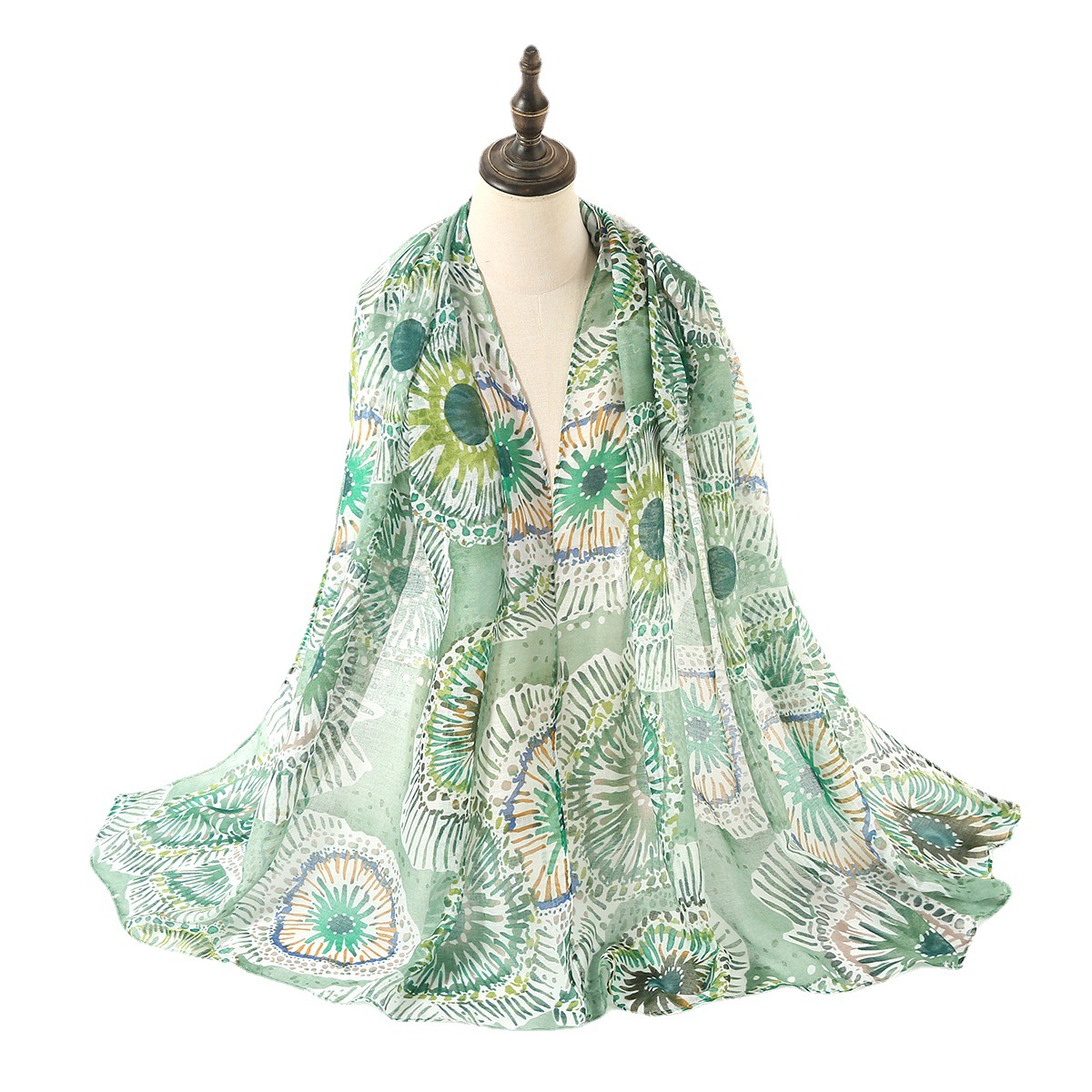One Piece Dropshipping New Exclusive for Cross-Border Fashion Classic Printing Cotton and Linen Scarf Shawl Factory Wholesale