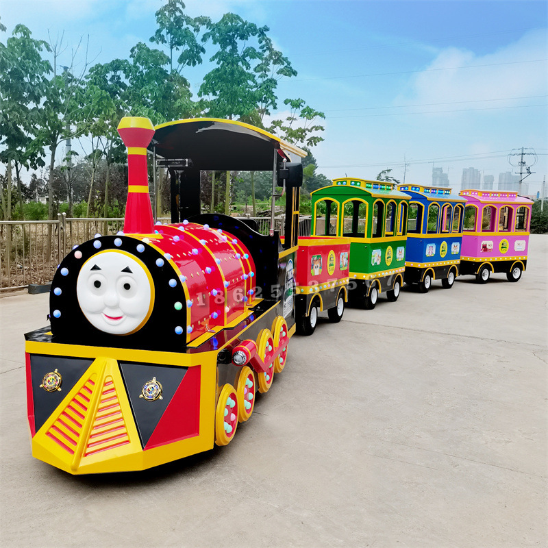 商场无轨电动幼儿园小火车步行街公园广场网红游乐小火车生产厂家