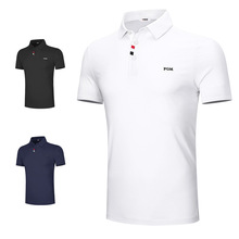高尔夫服装男士夏季透气衣服短袖T恤速干功能面料golf男装 厂家