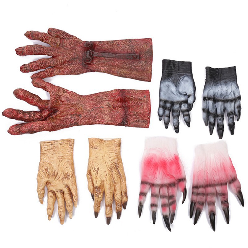 鬼屋密室逃脱恐怖吓人装扮鬼手爪cos手套巫婆爪子剧本杀装鬼道具