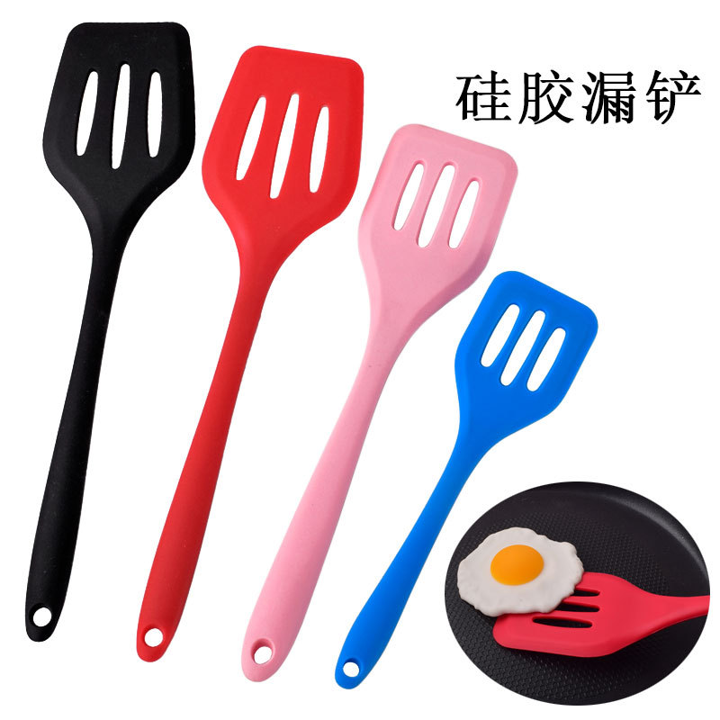 All-Inclusive Handle Silicone Drain Shovel High Temperature Resistant Spatula Non-Stick Pan Spatula Silicone Spatula Cooking Kitchenware