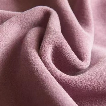 德绒面料双面羊绒针织加绒复合面料女装保暖内衣打底秋冬发热面料