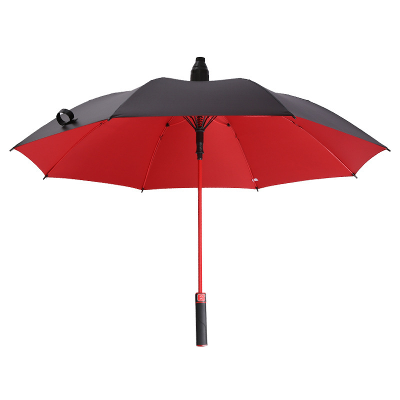 [with Waterproof Cover] Colorful Fiber Bone Large Golf Umbrella Business Thickening Vinyl VIP Umbrella Long Handle Umbrella