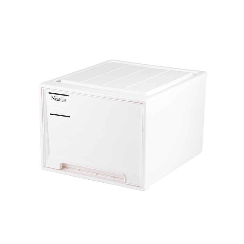 Japanese-Style Plastic Pure White Household Storage Box Underwear Clothing Storage Box Clothes Storage Cabinet Drawer Type Collection