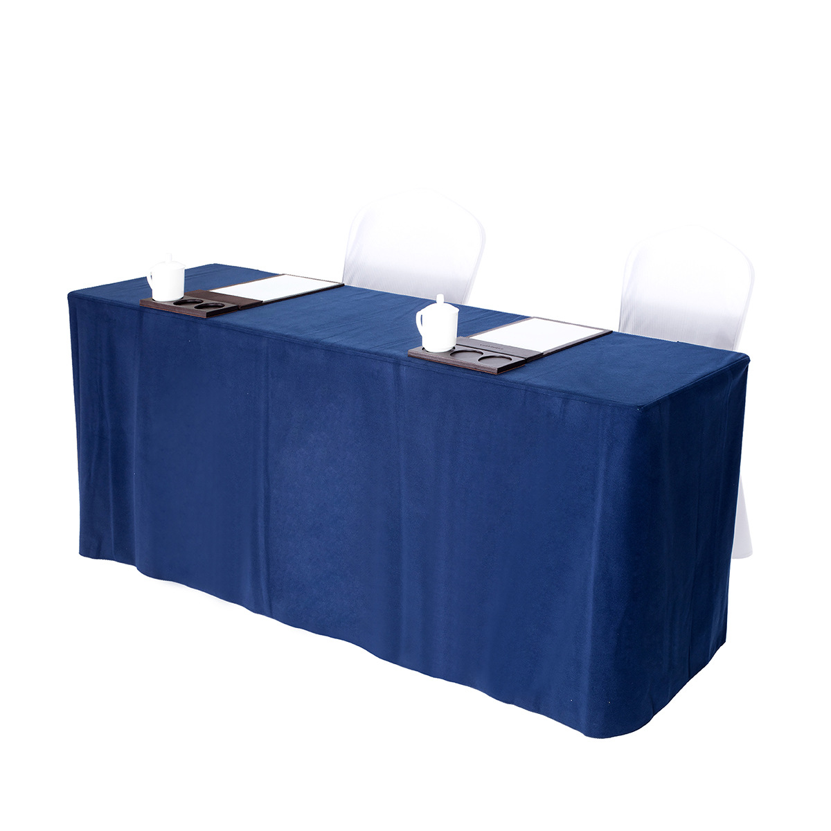 会议台尼桌布绒面桌裙展会活动台布加厚酒店会议室桌套台泥桌罩