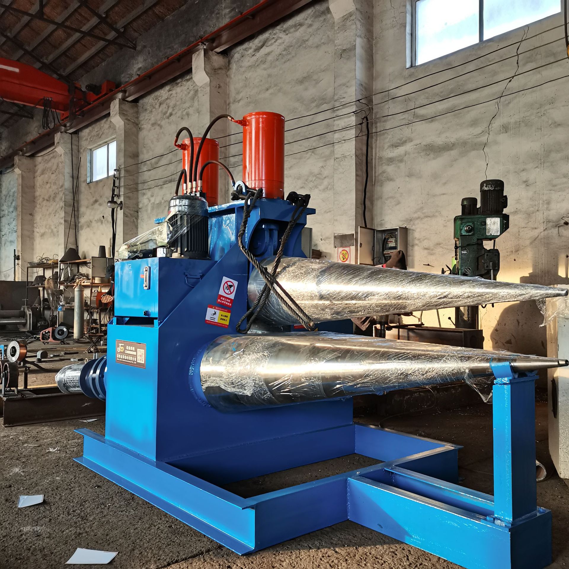 卷锥机10*1600不锈钢锥度卷板机锥形桶卷制三锥卷圆机液压滚圆机