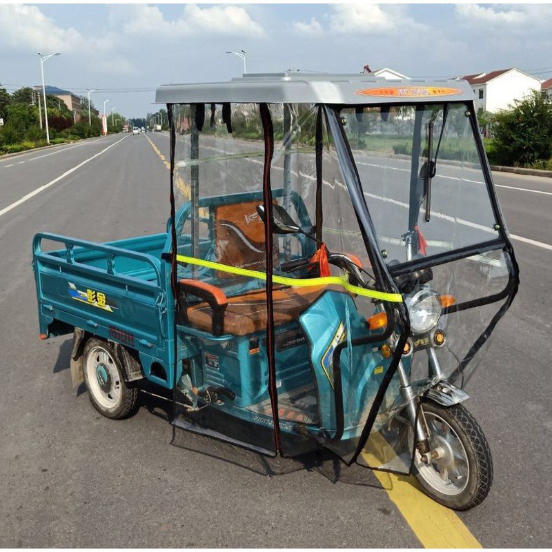 电动三轮车车棚前车头前棚快递员驾驶棚全封遮阳挡雨棚蓬电瓶车篷
