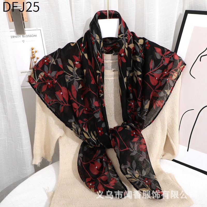 New 90 Square Scarf Fashionable Warm Thin Scarf Silk Scarf Women's Dustproof and Sun Protection Closed Head Scarf Working Small Shawl