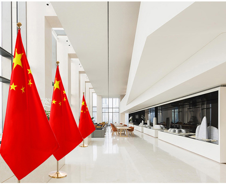 室内旗杆伸缩旗杆落地旗杆可伸缩立式旗杆办公室国旗党旗摆件