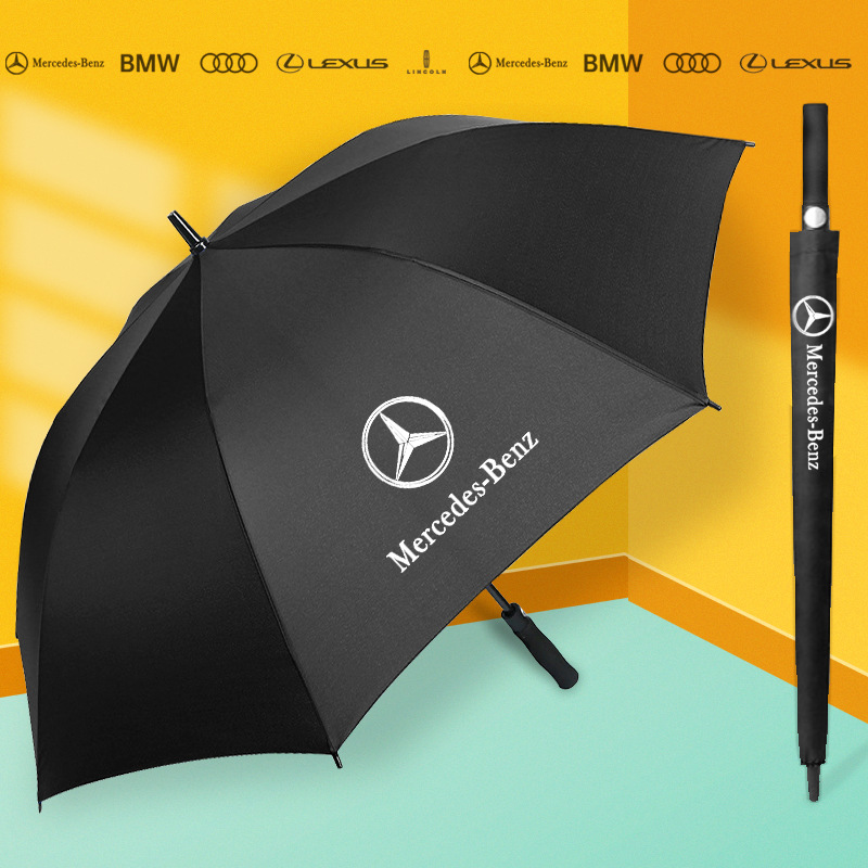 雨伞奔驰宝马奥迪林肯4s专用加大汽车直杆全自动车标高尔夫广告伞