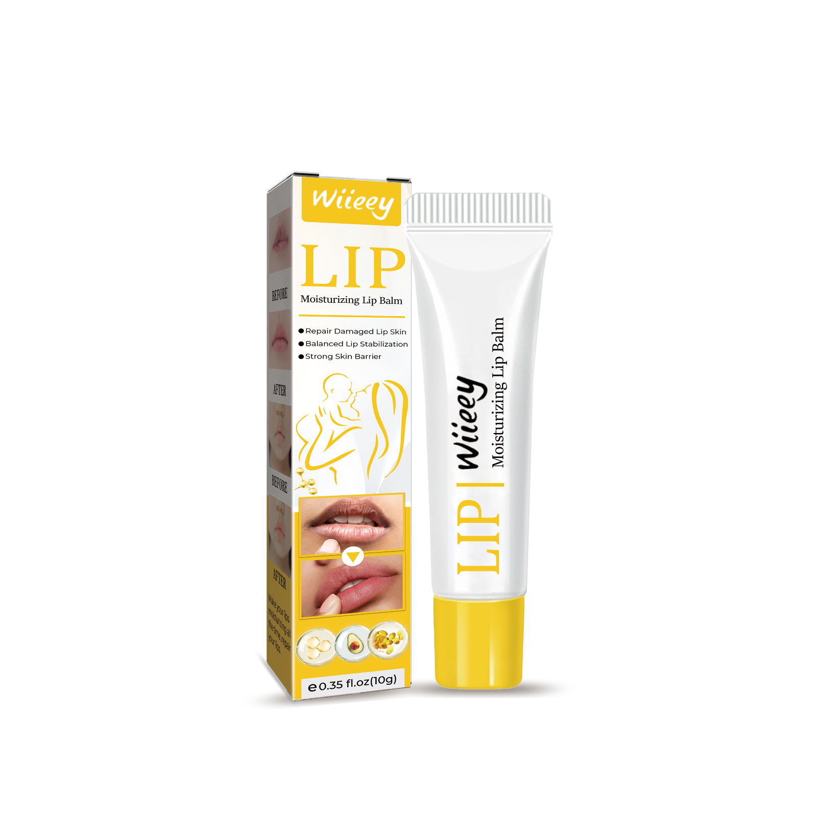 Wiieey Moisturizing Lip Balm Repair Dry Peeling Anti-Freezing Dry Crack Nourishing, Hydrating and Moisturizing Lip Balm Lip Care