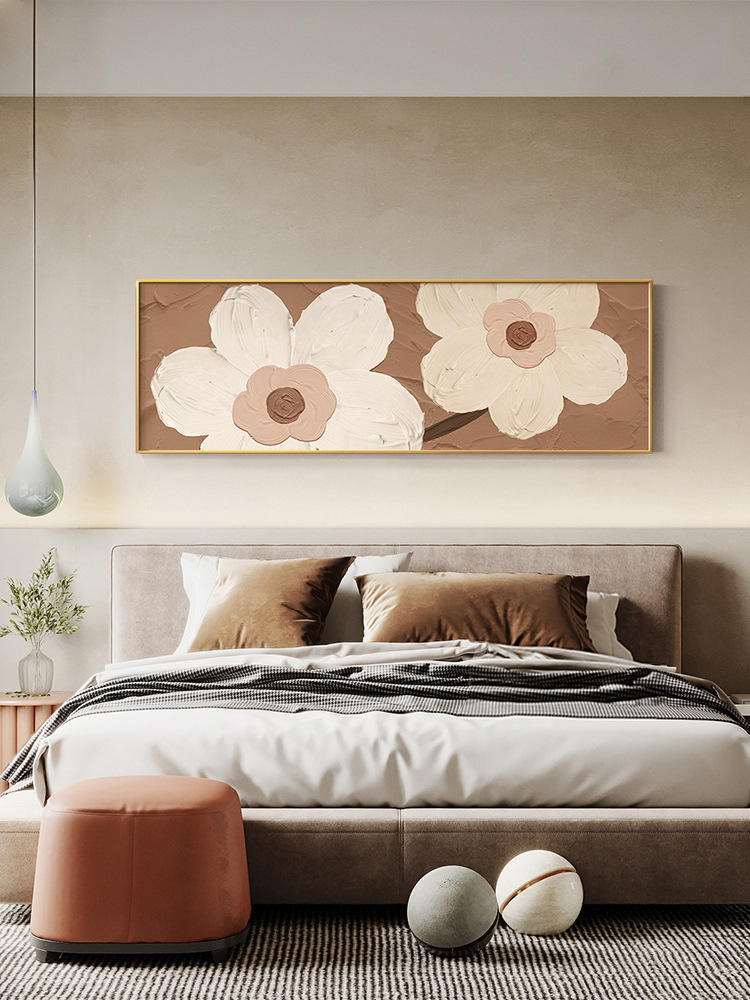 北欧ins风房间装饰画奶油色系客厅壁画小清新简约主卧室床头挂画