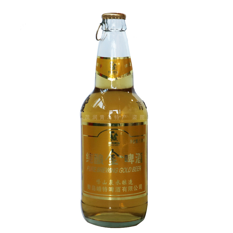 崂特啤酒纯酿金啤酒崂山泉水酿造拉金500ml*12瓶/箱青岛产地直发
