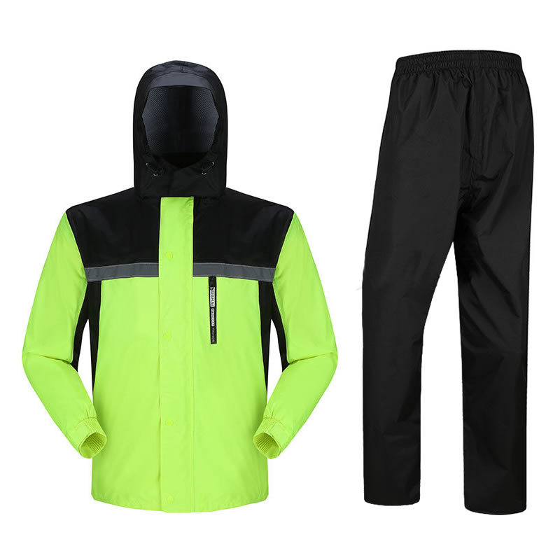 Fashion Raincoat Reflective Double-Layer Split Raincoat Rain Pants Split Suit Rainproof Riding Motorcycle Raincoat