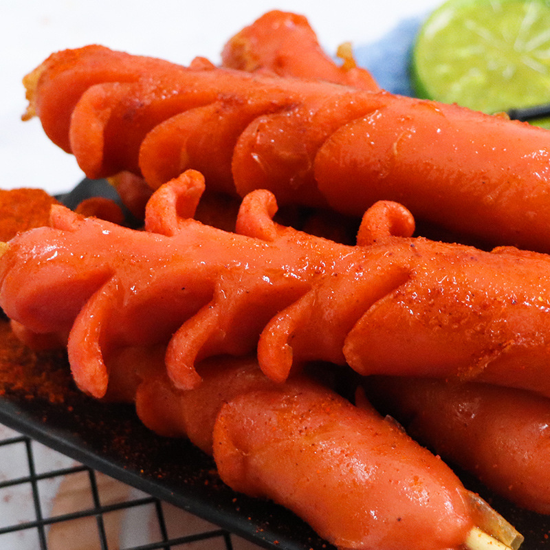 得力龙麦穗开花肠切花肠户外烧烤食材商用油炸热狗火腿烤香肠15串