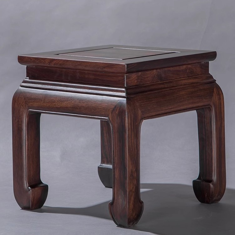 红木家具凳子柬埔寨黑酸枝方凳厚重款实木小凳换鞋凳矮凳黑檀木凳