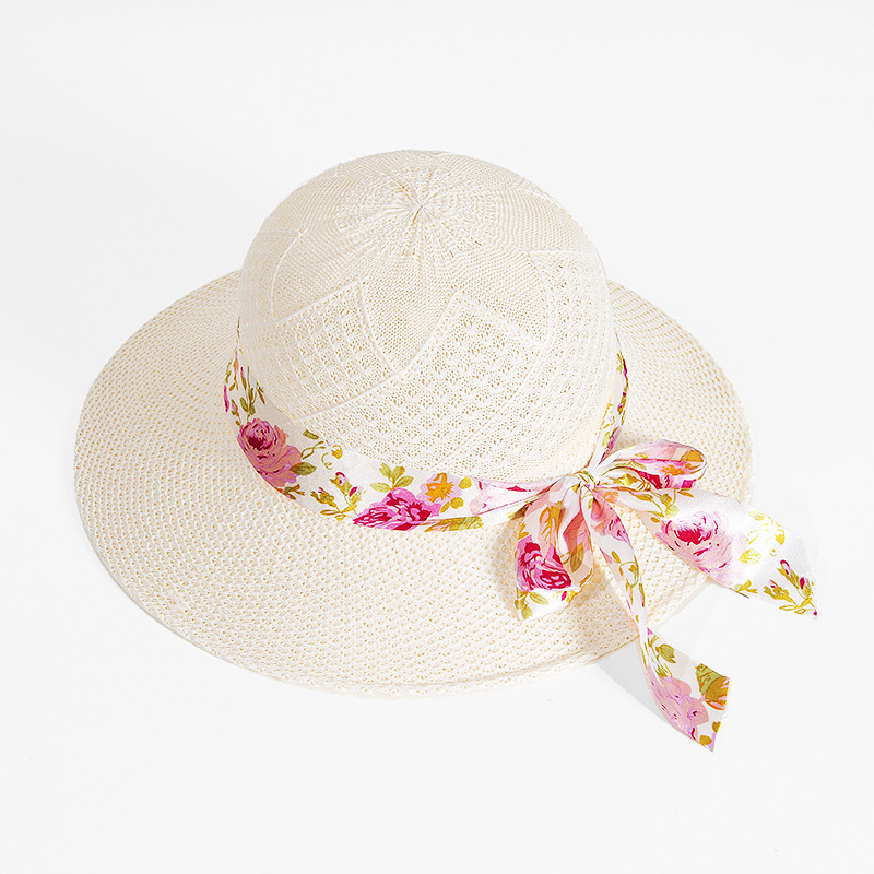 Hat Female Summer Ribbon Raffia Hat Sun Protection Hat Fashion Mother Sun Hat Summer Women's Sun Hat