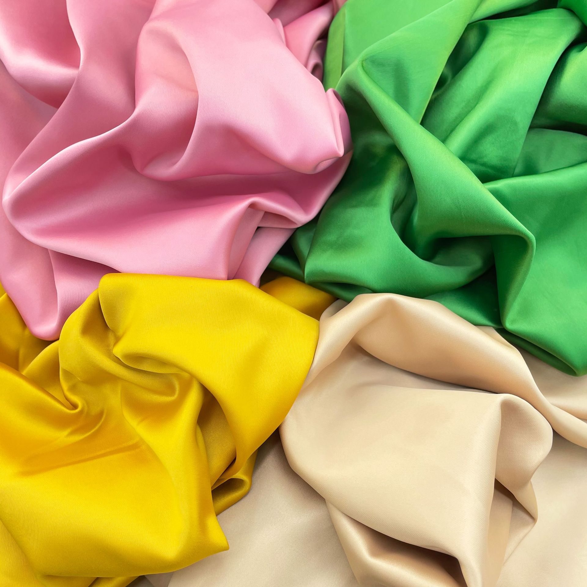 50d醋酸面料 哑光缎面色丁布 微弹绸缎连衣裙衬衫面料 仿醋酸面料