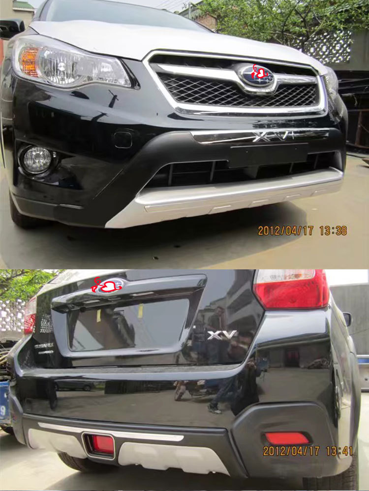 适用于15款斯巴鲁xv前后保险杠护杠防护杠老款xv改装配件前杠后杠