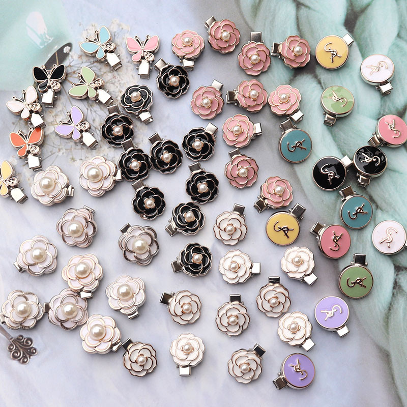 INS Cute Camellia Little Clip Japanese Sweet Girl Heart Student Mini Small Hairpin Simple All-Match Hair Accessories