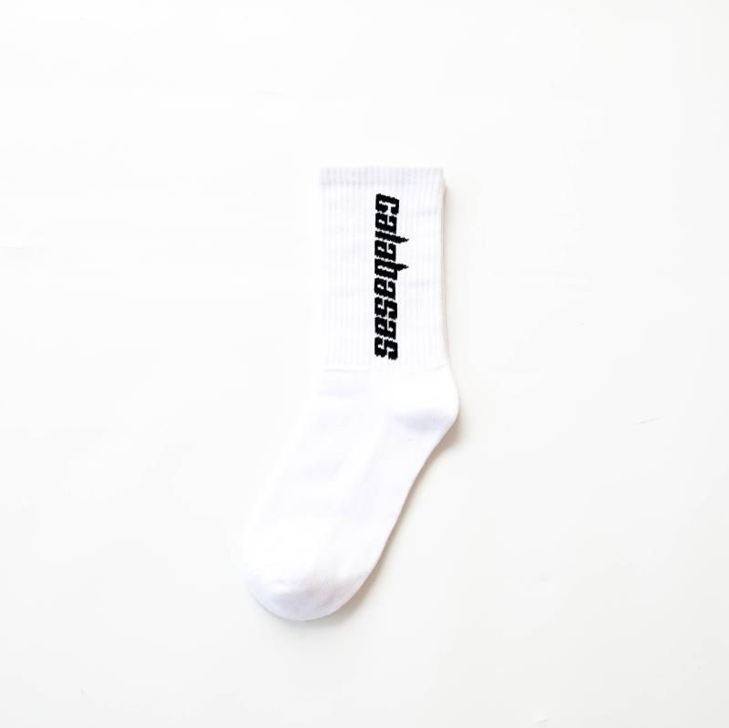 Socks Men's and Women's Spring and Summer Ins Fashion Brand European and American Skateboard Tube Socks Coconut High-Top Letters Basketball Socks