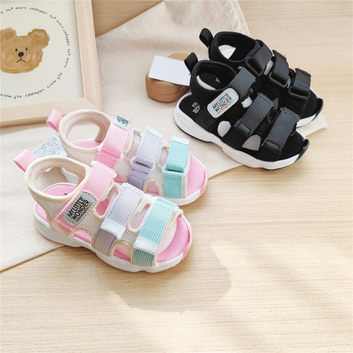 日单新品 夏季出口mlw儿童沙滩凉鞋 运动凉鞋小童鞋 男女童鞋子