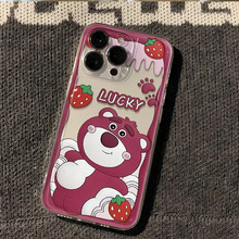 卡通草莓小熊苹果15PROMax/14/13/12太空壳可爱iPhoneXS手机壳