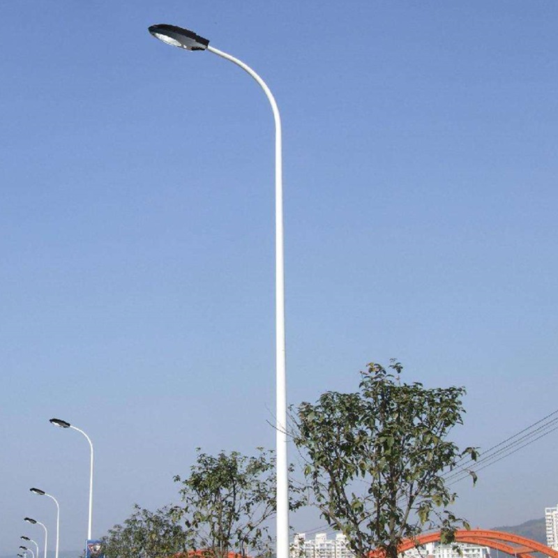 led路灯道路灯户外220v6米新农村8超亮市电双挑臂12头杆臂灯厂家