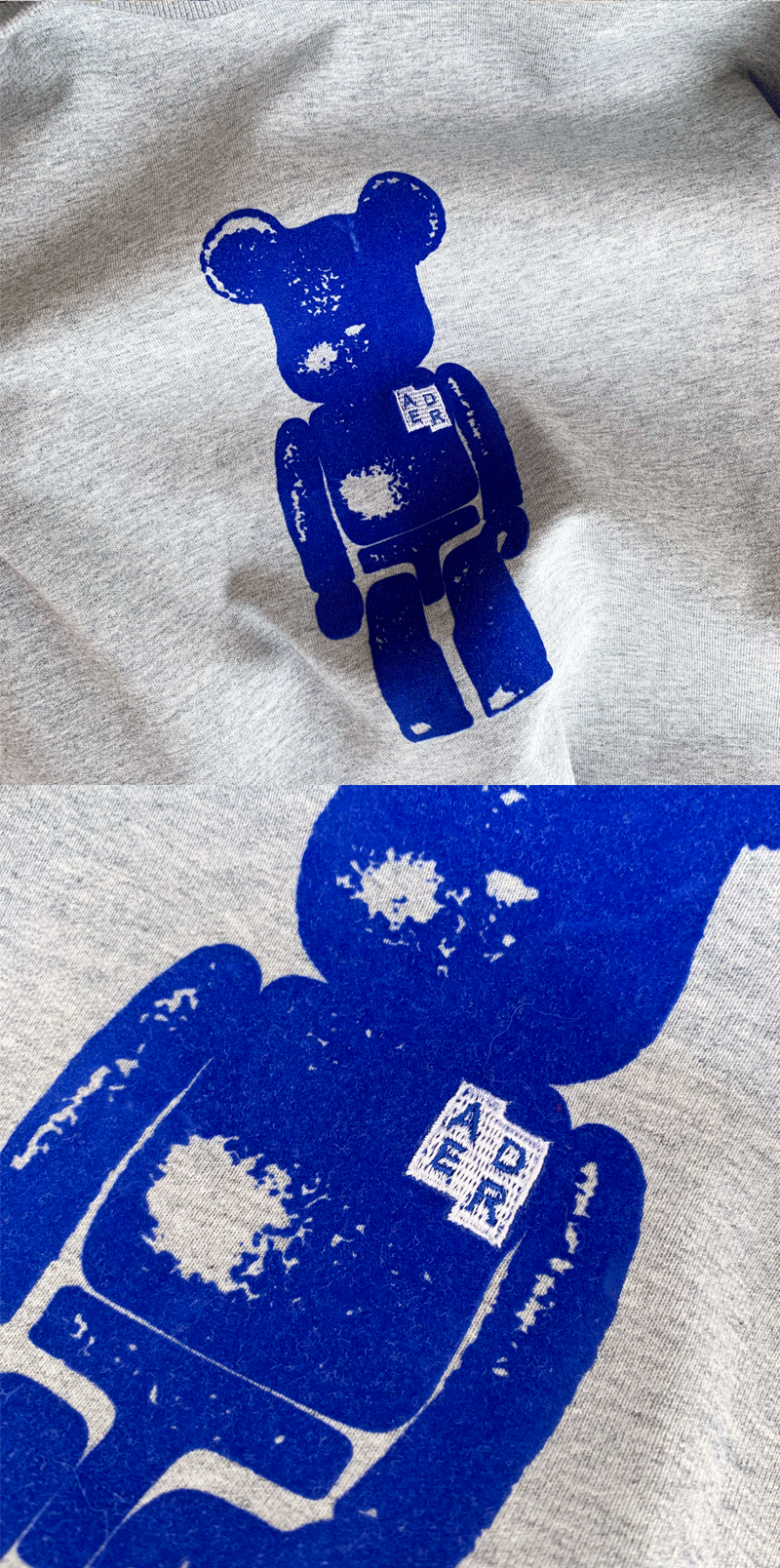 现货ader 新款潮牌积木熊合作款圆领宽松套头卫衣男女同款情侣